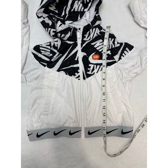 Girls 2007 Cropped Nike Windbreaker Jacket Zip-Up Hoodie Size Medium - Picture 5 of 11